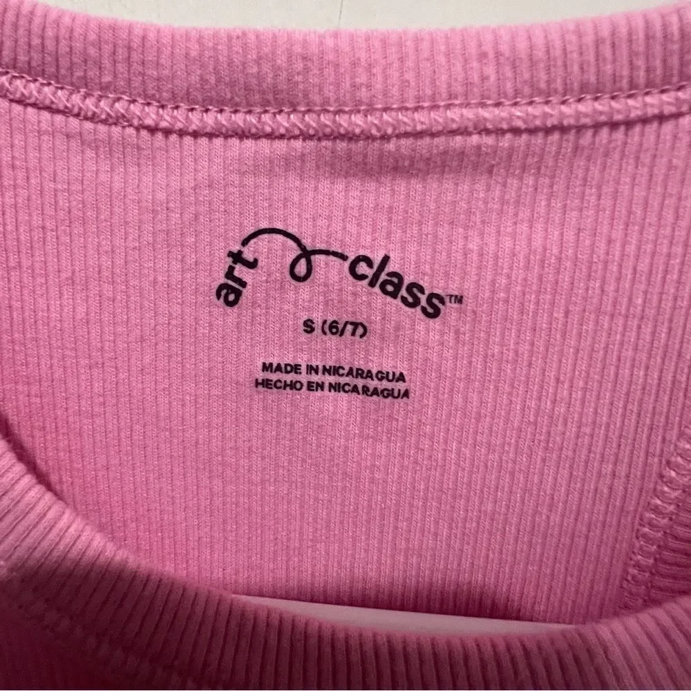 Art class girls ribbed tank dress in pink size small 6/7